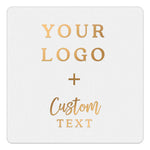 Square Clear Custom Logo + Text Sticker for Branding & Product Labeling - XOXOKristen
