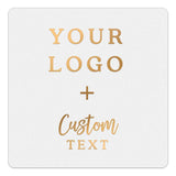 Square Clear Custom Logo + Text Sticker for Branding & Product Labeling - XOXOKristen