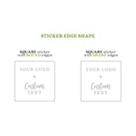 Square Clear Custom Logo + Text Sticker for Branding & Product Labeling - XOXOKristen