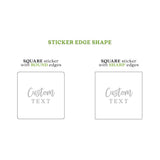 Square Clear Foiled Label with Custom Text - XOXOKristen