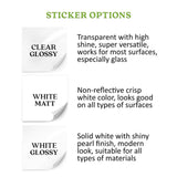 Square Clear Foiled Label with Custom Text - XOXOKristen