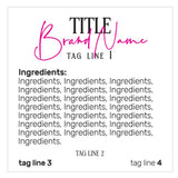 Square Cosmetic Ingredients Labeling Sticker - XOXOKristen