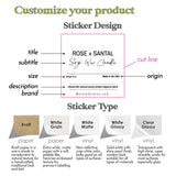 Square Custom Candle Label - XOXOKristen