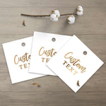 Square Hang Tag with Custom Text - XOXOKristen