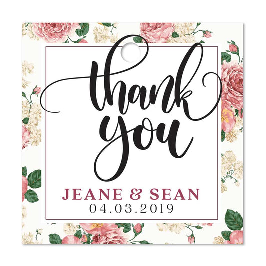 Square Shaped Floral Gift Tags - XOXOKristen