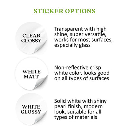 Custom wedding sticker with monogram initials and gold foiled lettering. Entirely personalized clear labels.