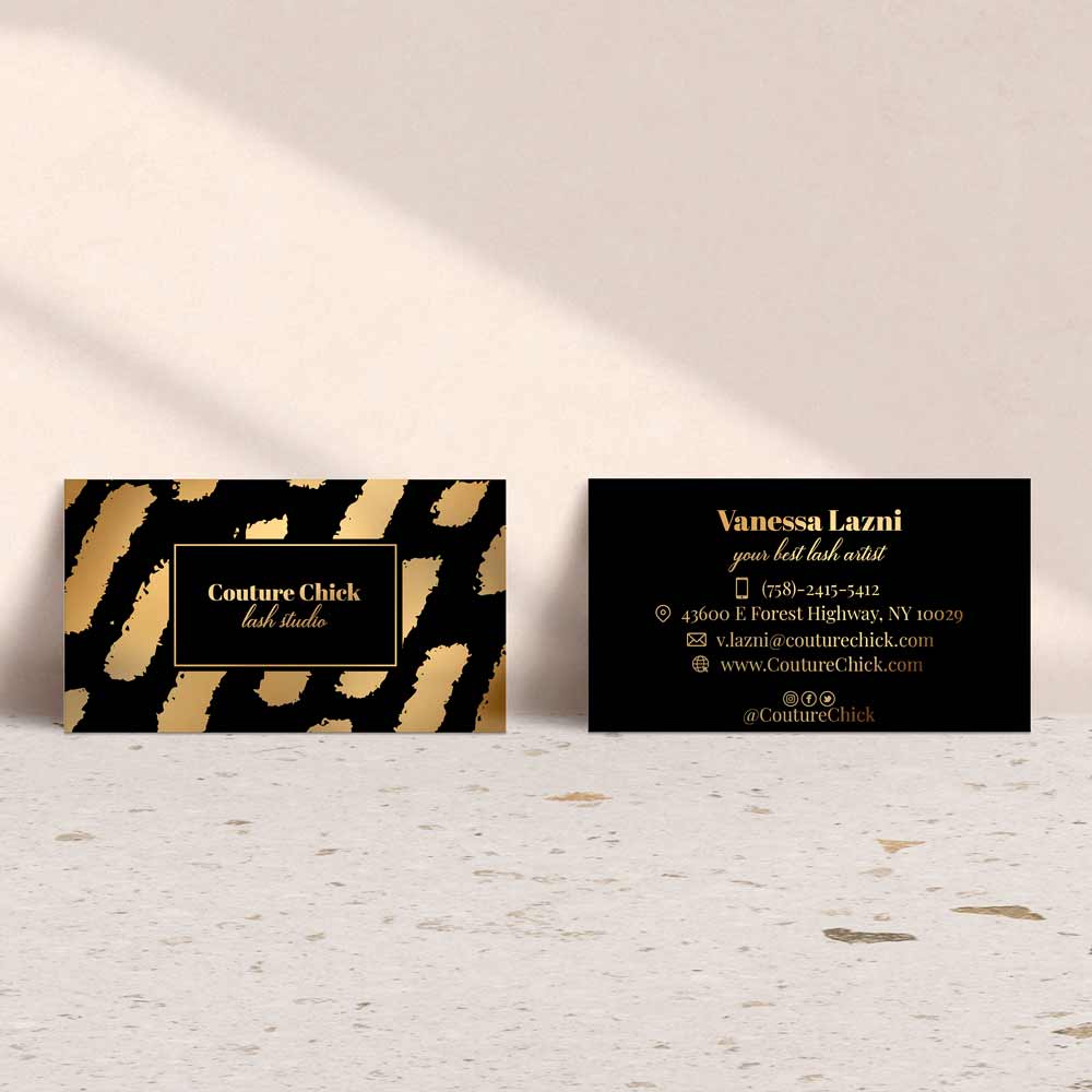 Stylish & Modern Foiled Business Card - XOXOKristen