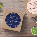 Stylish Thank you for Celebrating with us Favor Stickers - XOXOKristen