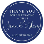 Stylish Thank you for Celebrating with us Favor Stickers - XOXOKristen