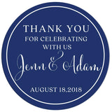 Stylish Thank you for Celebrating with us Favor Stickers - XOXOKristen