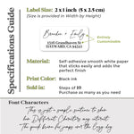 Stylish Wedding Return Address Labels - XOXOKristen