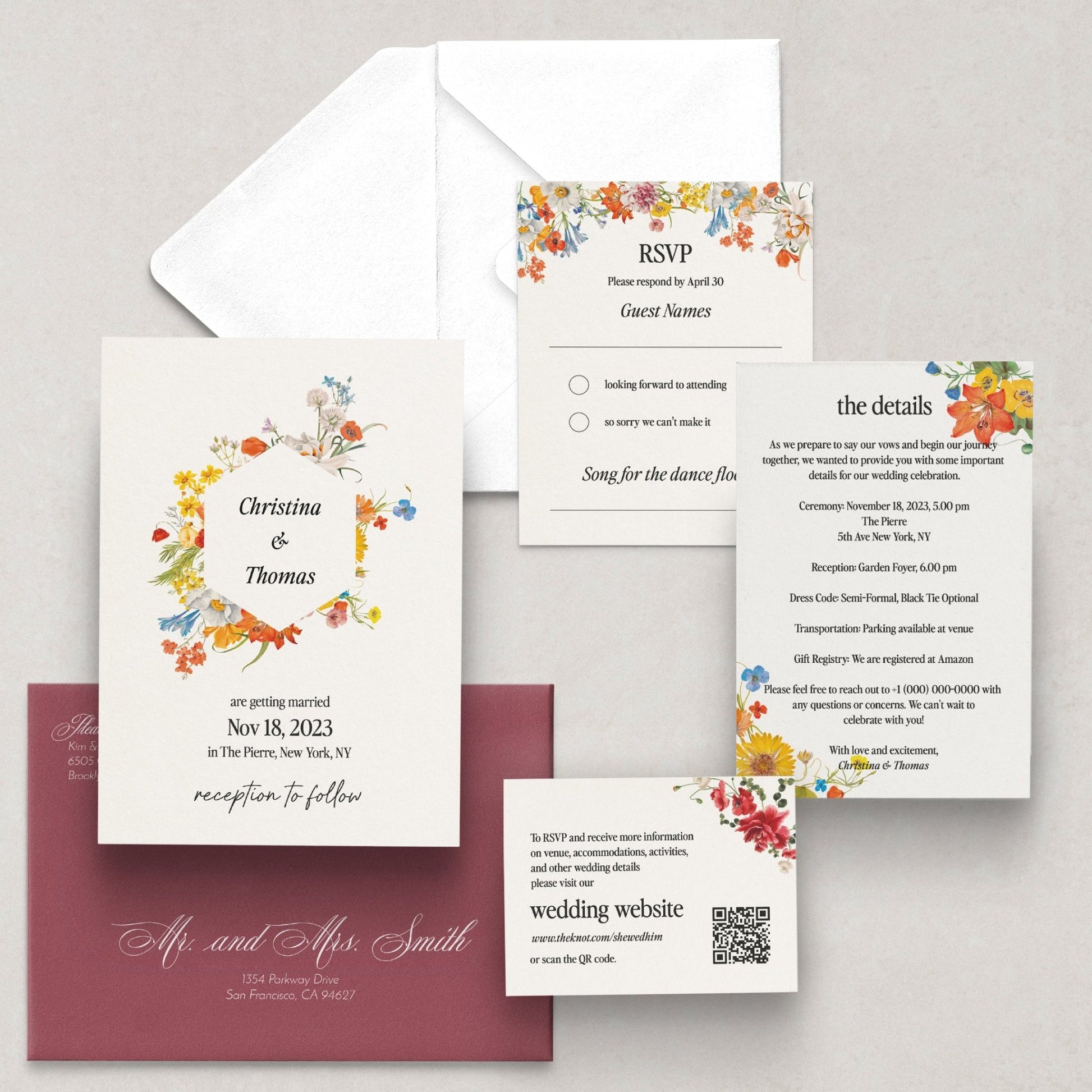 Summer Wedding Invitation Suite - XOXOKristen