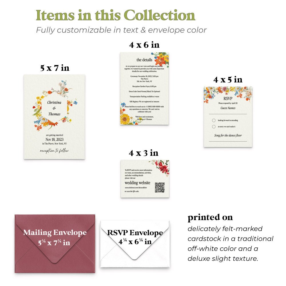 Summer Wedding Invitation Suite - XOXOKristen
