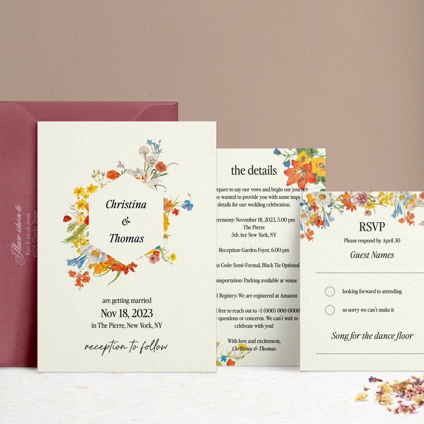 Summer Wedding Invitation Suite - XOXOKristen