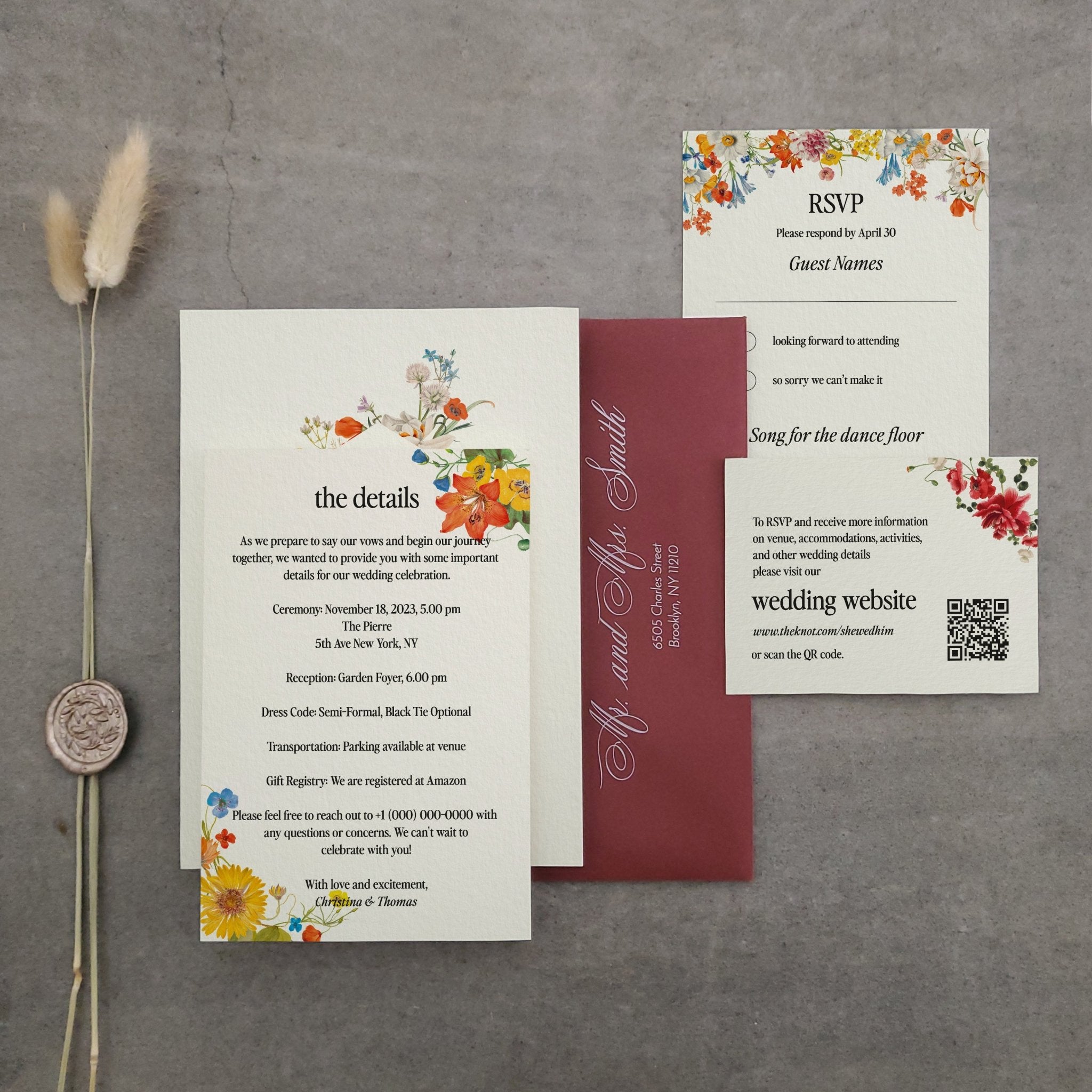 Summer Wedding Invitation Suite - XOXOKristen