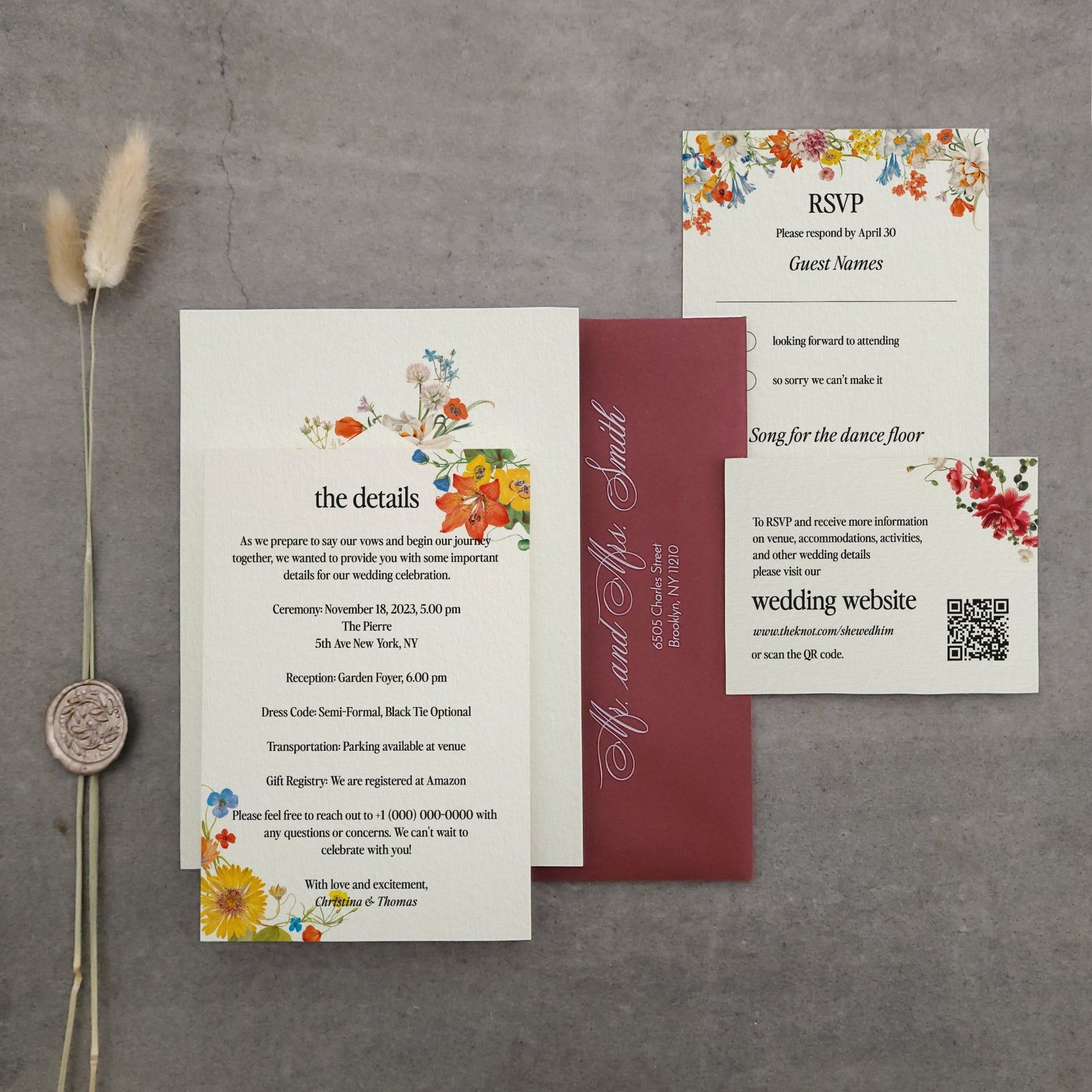 Summer Wedding Invitation Suite - XOXOKristen