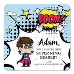 Superhero Will you be our Ring Bearer Puzzle Proposal - XOXOKristen