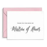 Thank you for being my Matron of Honor Card - XOXOKristen