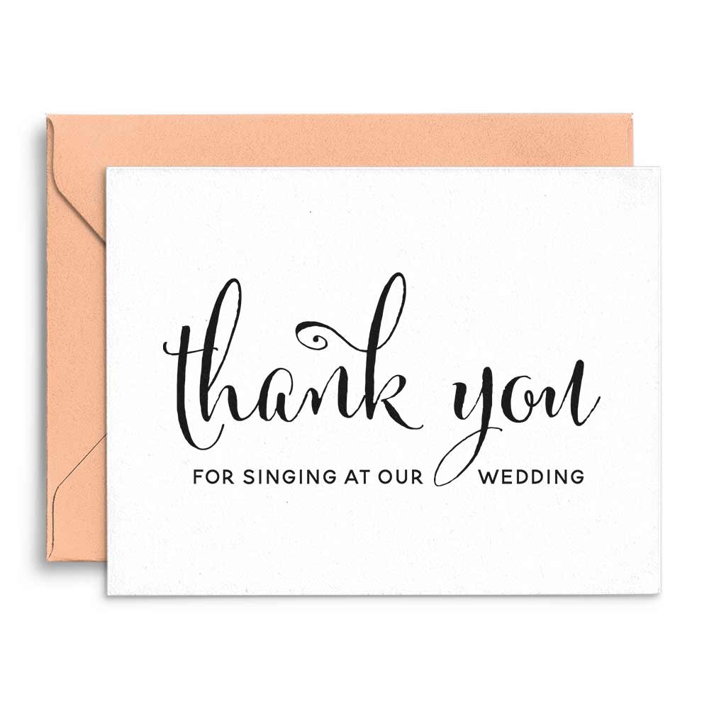 Thank You for Singing at our Wedding - XOXOKristen