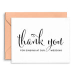 Thank You for Singing at our Wedding - XOXOKristen