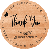 Thank you for Supporting my Small Business Kraft Labels - XOXOKristen