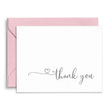 Thank You with Heart Symbol Wedding Cards - XOXOKristen