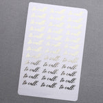 To Call Planner Stickers - XOXOKristen