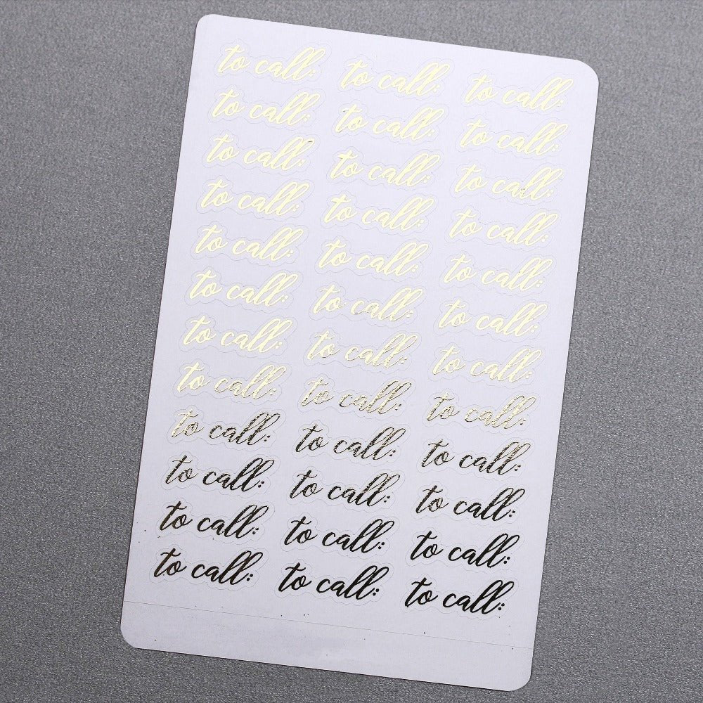 To Call Planner Stickers - XOXOKristen