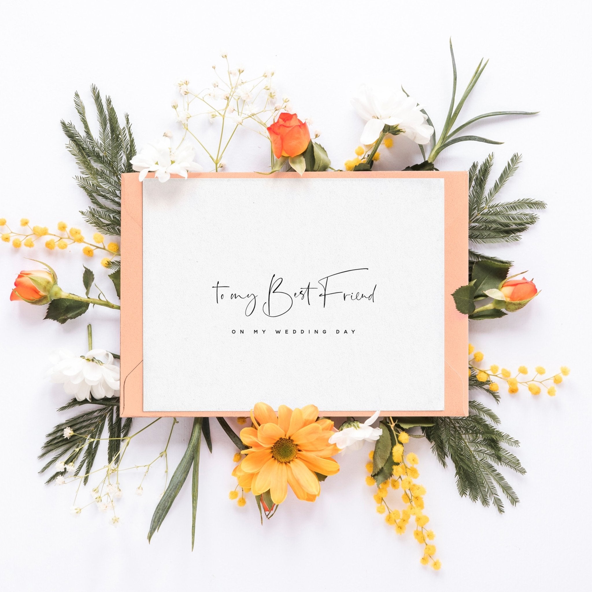 To my Best Friend on my Wedding Day Card - XOXOKristen
