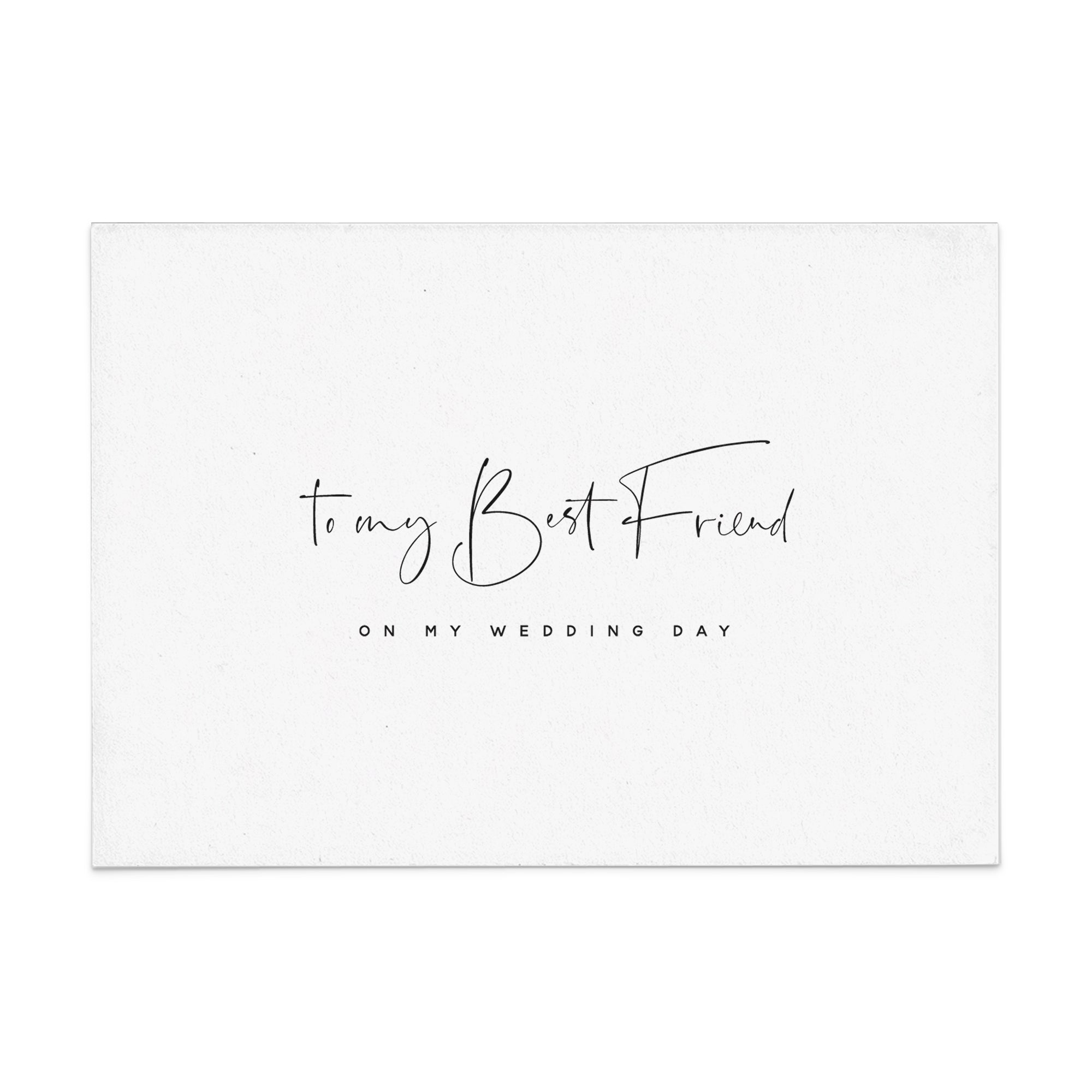 To my Best Friend on my Wedding Day Card - XOXOKristen