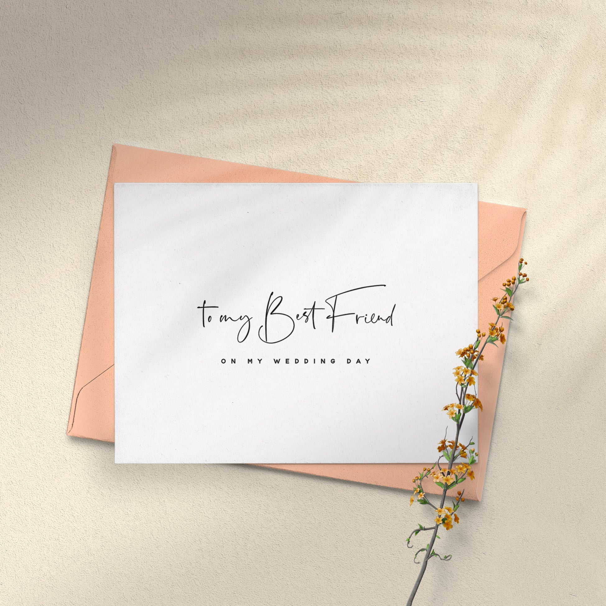 To my Best Friend on my Wedding Day Card - XOXOKristen