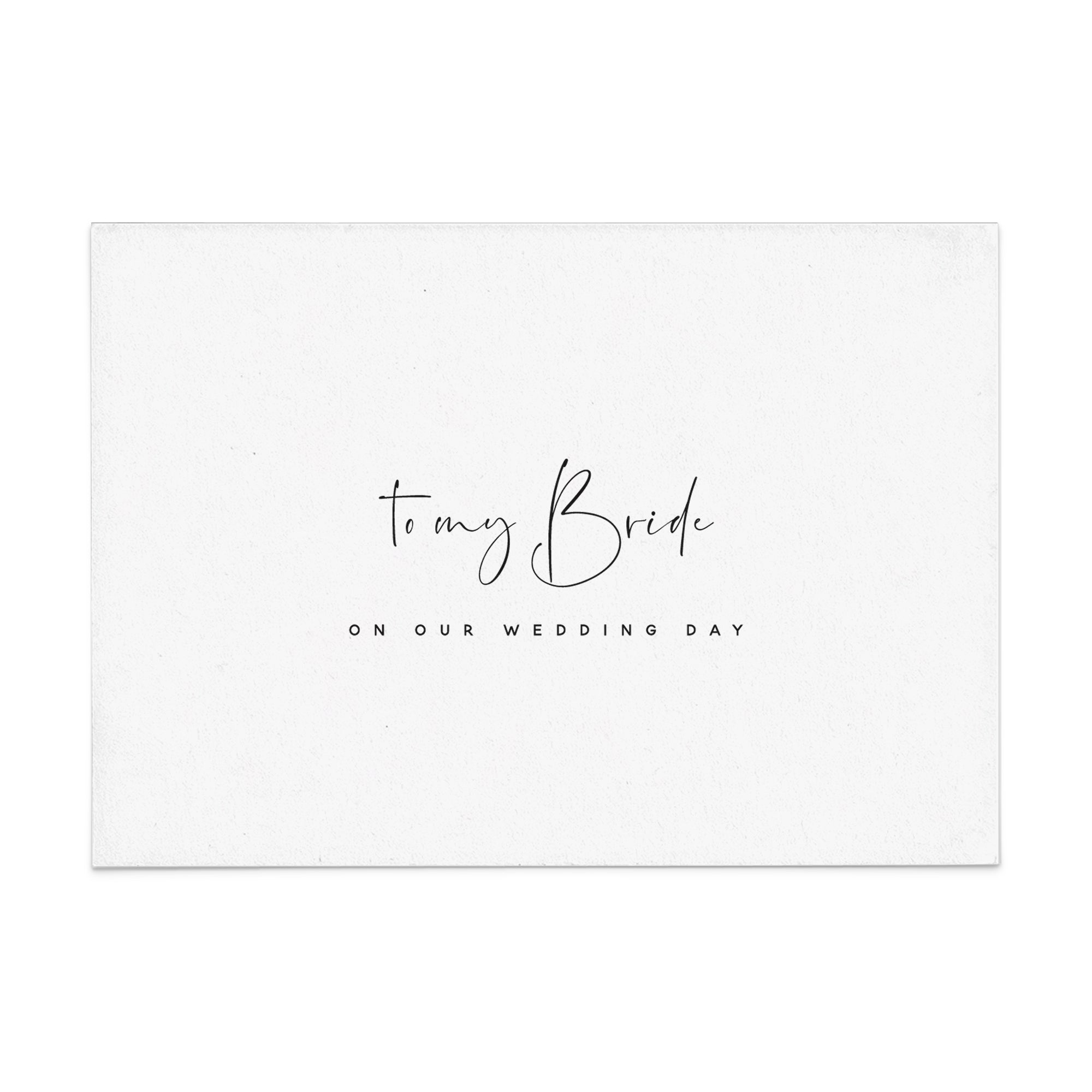 To my Bride on our Wedding Day Card - XOXOKristen