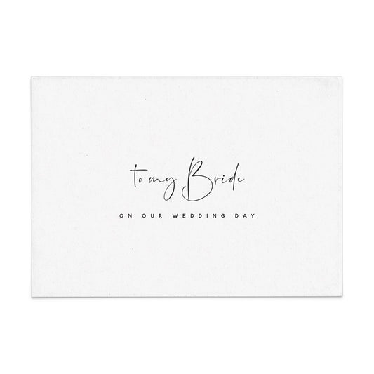 To my Bride on our Wedding Day Card - XOXOKristen
