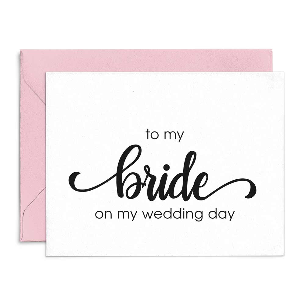 To My Bride On Our Wedding Day Note Card - XOXOKristen