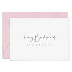 To my Bridesmaid on my Wedding Day Card - XOXOKristen