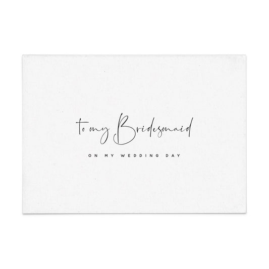 To my Bridesmaid on my Wedding Day Card - XOXOKristen