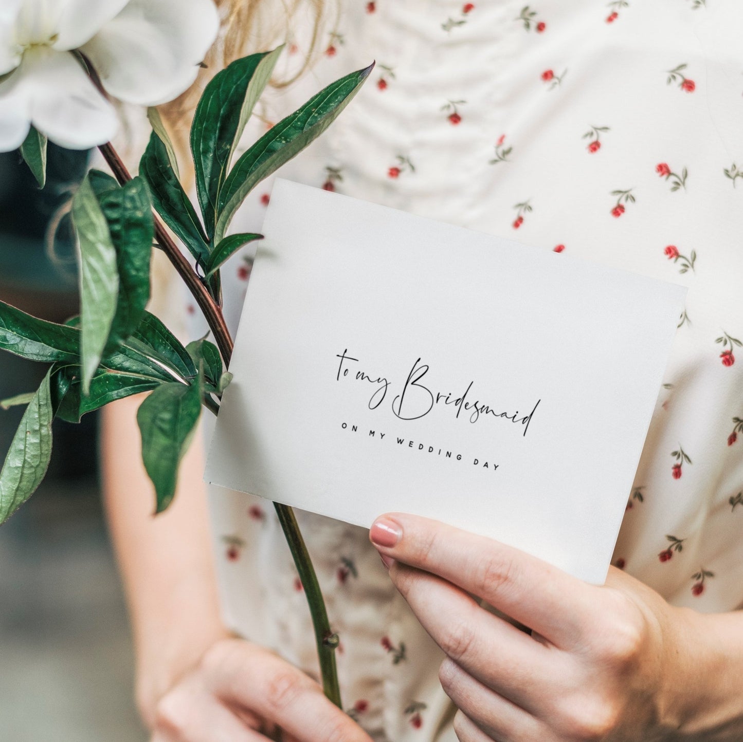 To my Bridesmaid on my Wedding Day Card - XOXOKristen