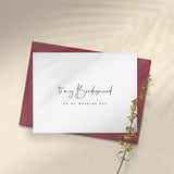 To my Bridesmaid on my Wedding Day Card - XOXOKristen