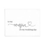 To my Cousin Wedding Note Cards - XOXOKristen