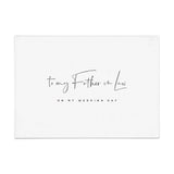 To my Father - in - Law on my Wedding Day Card - XOXOKristen
