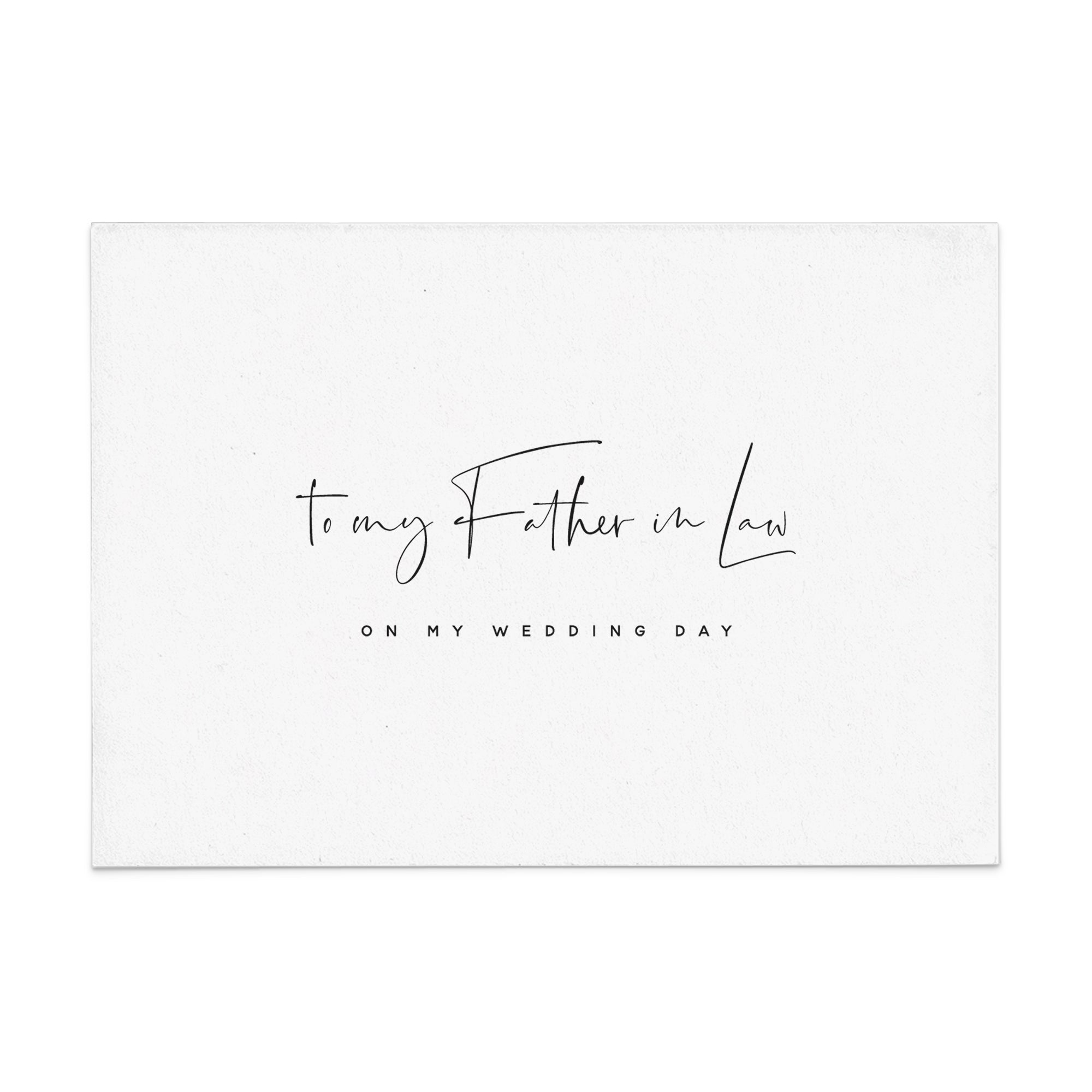 To my Father - in - Law on my Wedding Day Card - XOXOKristen