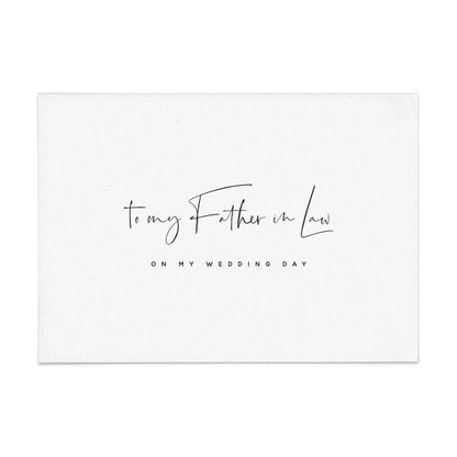 To my Father - in - Law on my Wedding Day Card - XOXOKristen