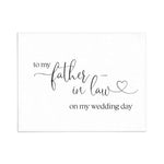 To my Father in Law Wedding Note Cards - XOXOKristen