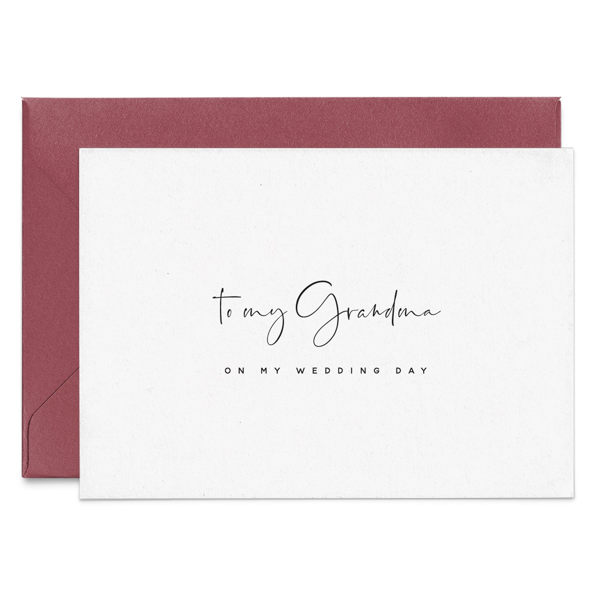 To my Grandma on my Wedding Day Card - XOXOKristen