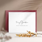 To my Grandma on my Wedding Day Card - XOXOKristen