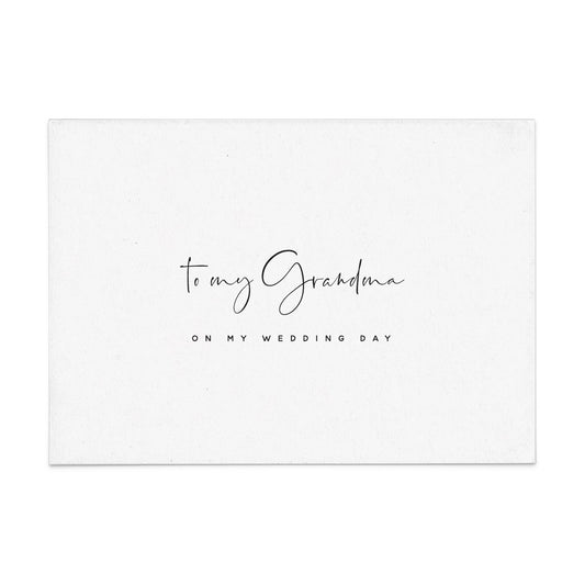 To my Grandma on my Wedding Day Card - XOXOKristen