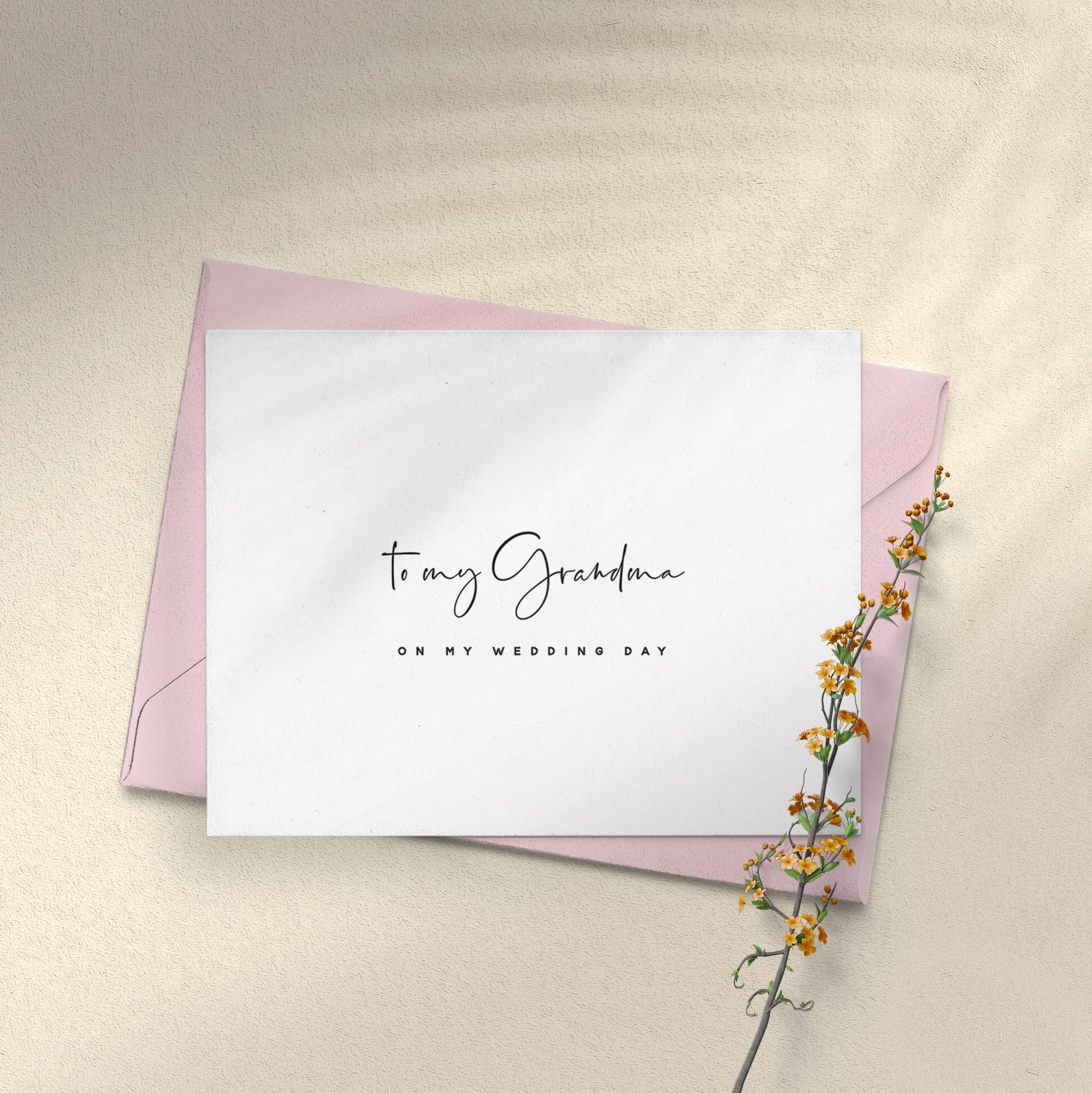 To my Grandma on my Wedding Day Card - XOXOKristen