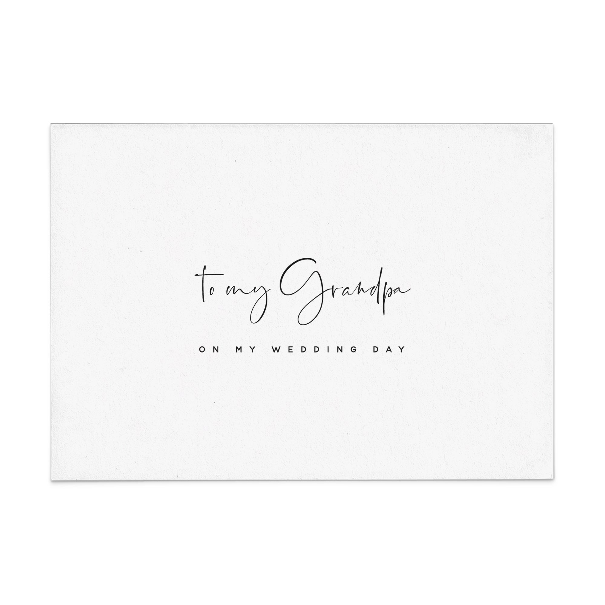 To my Grandpa on my Wedding Day Card - XOXOKristen