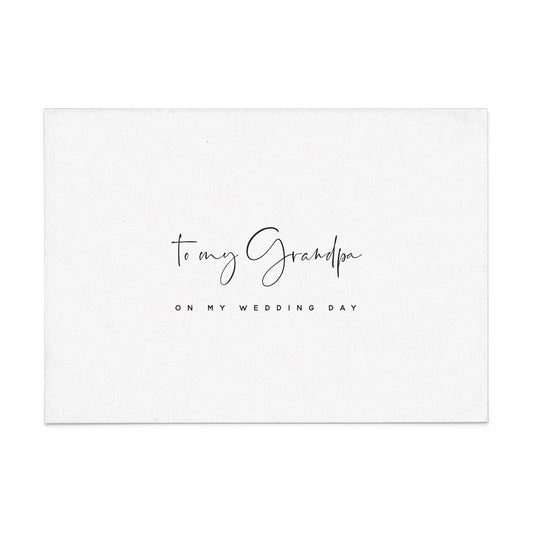 To my Grandpa on my Wedding Day Card - XOXOKristen