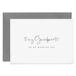 To my Grandparents on my Wedding Day Card - XOXOKristen